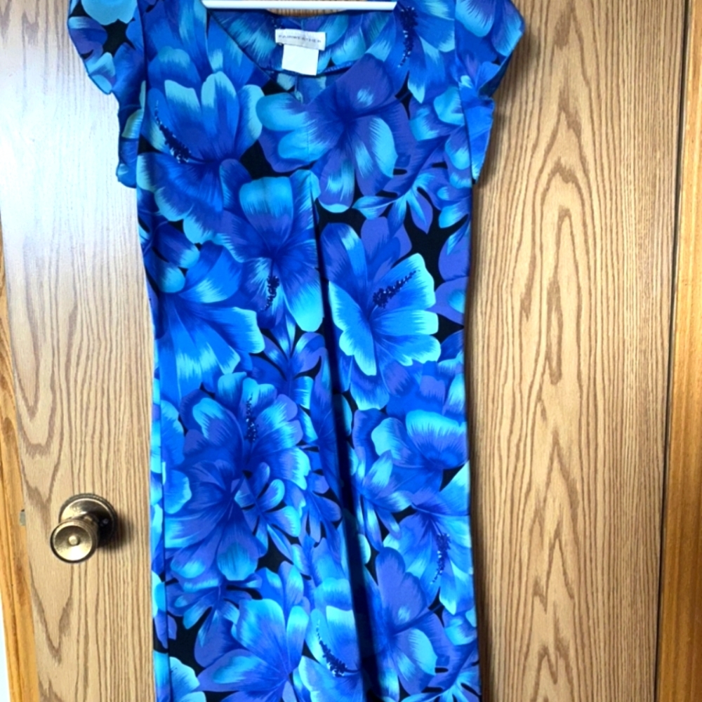 Fairweather petite dress, tropical print